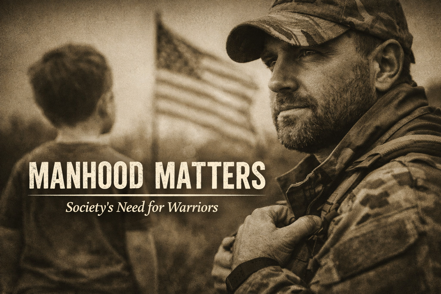 Solider overlooking his son