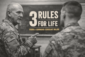 Command Sergeant Major speaking with Soldier